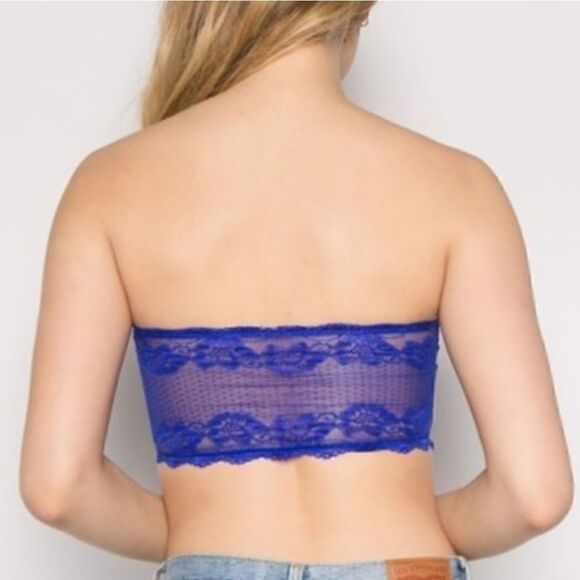 Lace Bandeau Bralette Fuchsia Pink - Picture 5 of 7